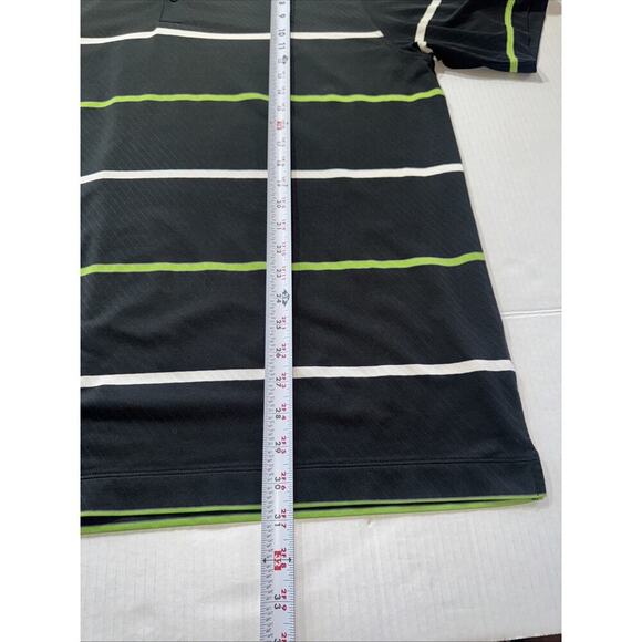 Nike Golf SS Men's Polo Shirt Dri-Fit Striped Black Large Multicolor Stripes - Picture 8 of 10